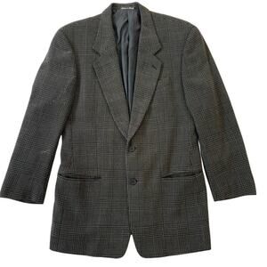 Vintage Mani by Giorgio Armani Wool Plaid Sport Coat Blazer Sz 39R